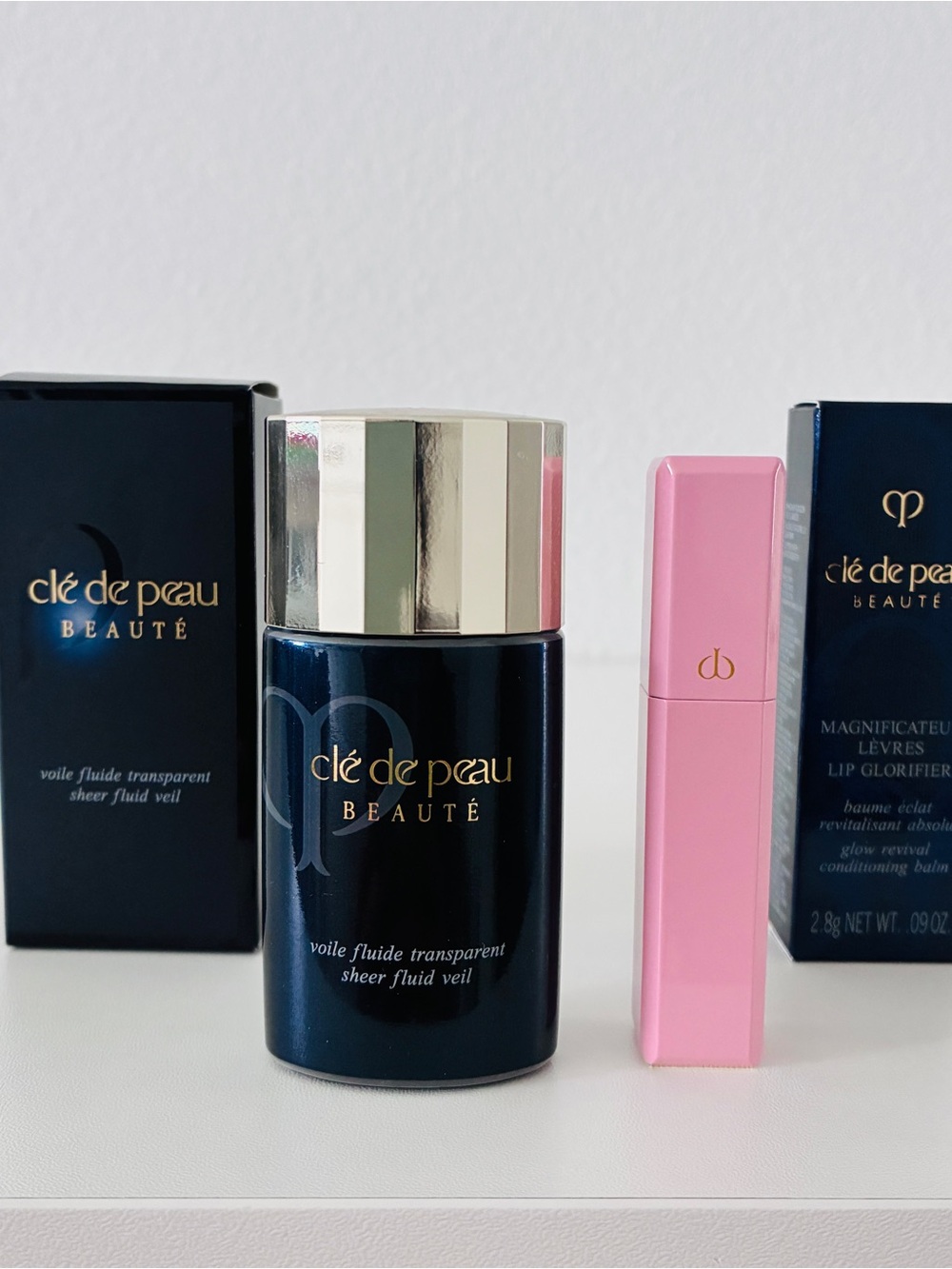Japanese Version Clé de Peau 2-Piece Set (SPF24 PA++ Fluid Veil + Lip Glorifier)